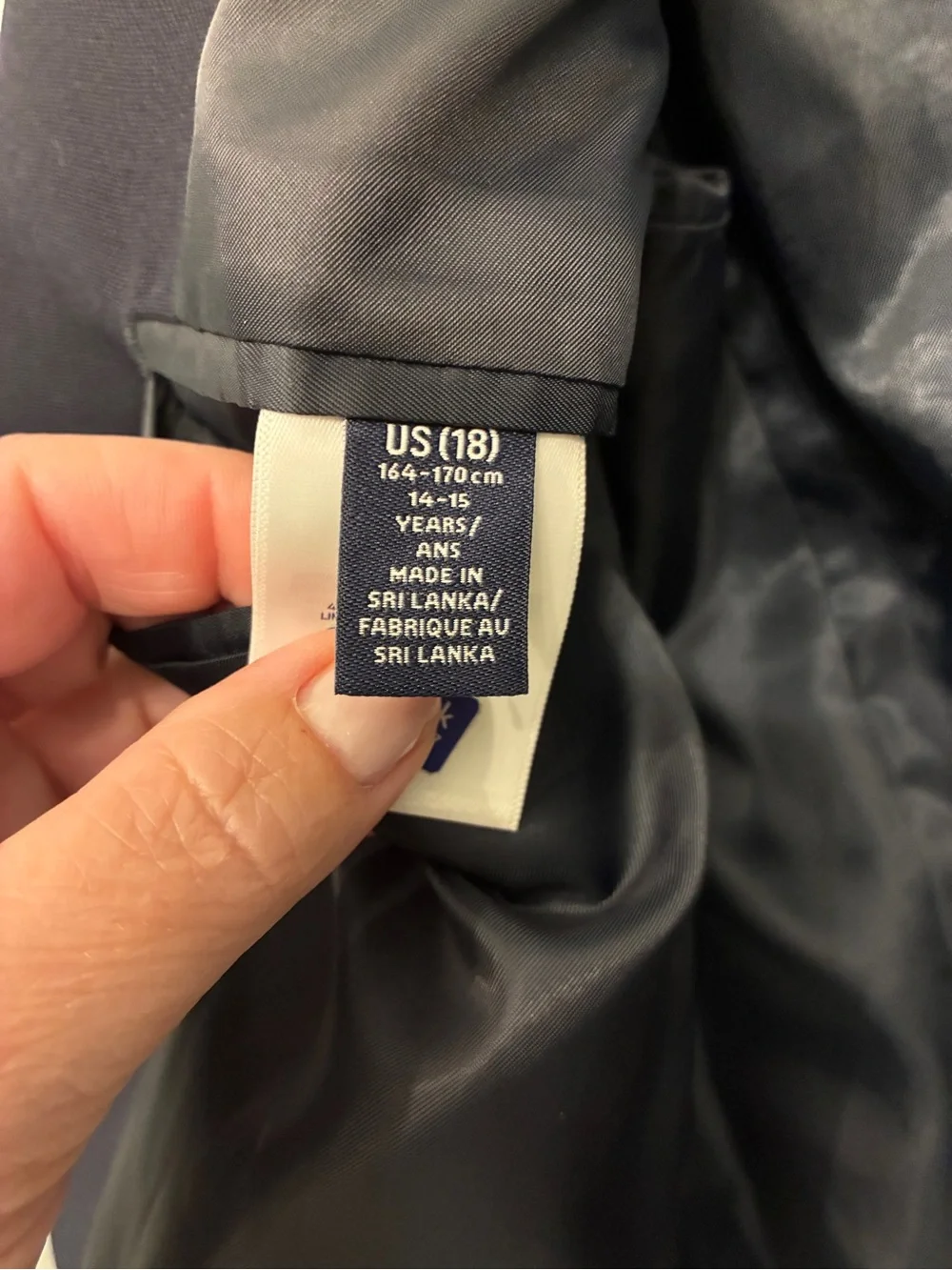 Lands' End Youth Dark Navy Sport Coat - Two-Button Blazer